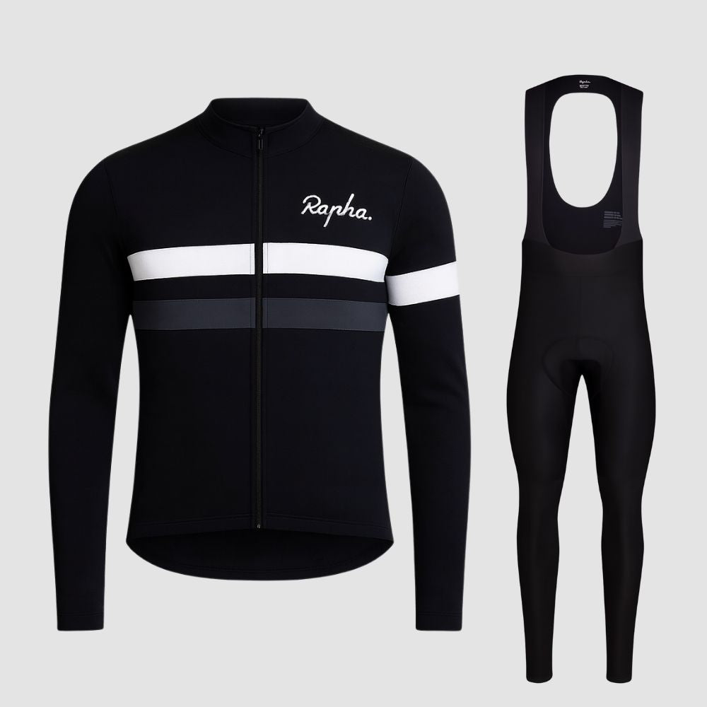Rapha | Long Sleeve Professional Cycling Set Black Gray